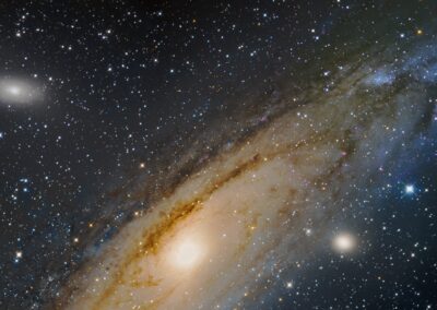 Zooming into Andromeda realm
