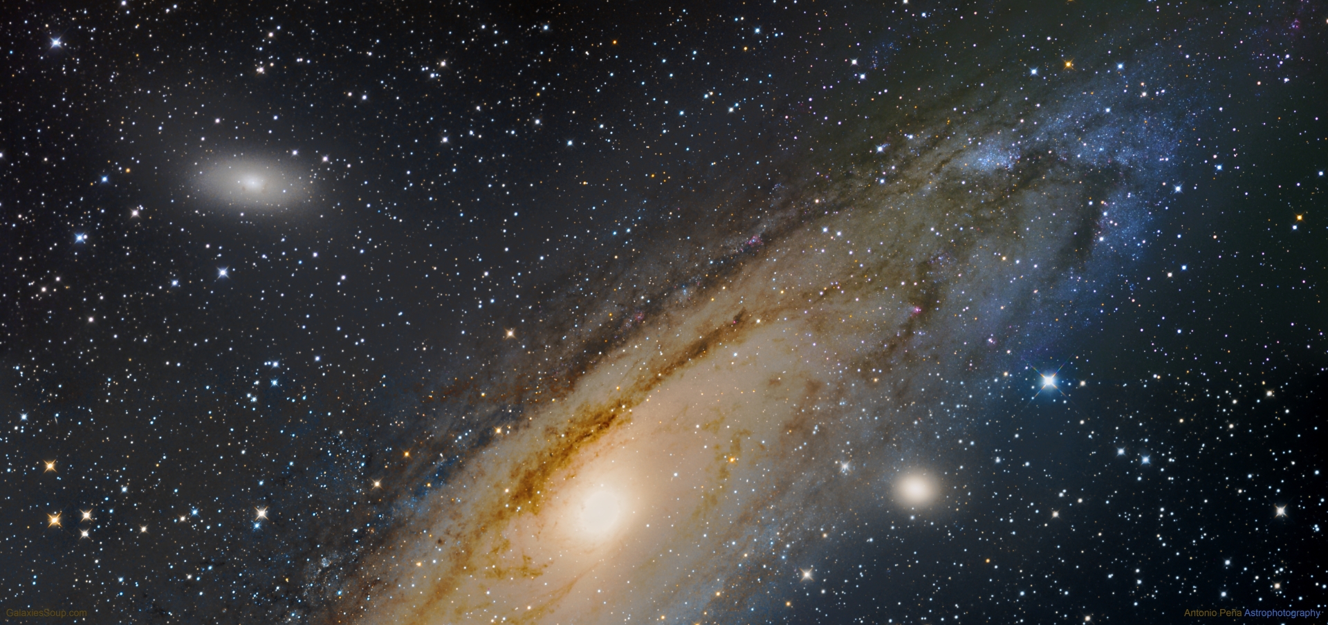 Zooming into Andromeda realm